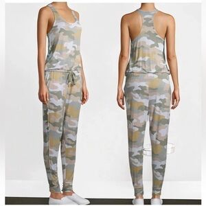 Camouflage Sleeveless Jumpsuit Lounge pajama Small NWT